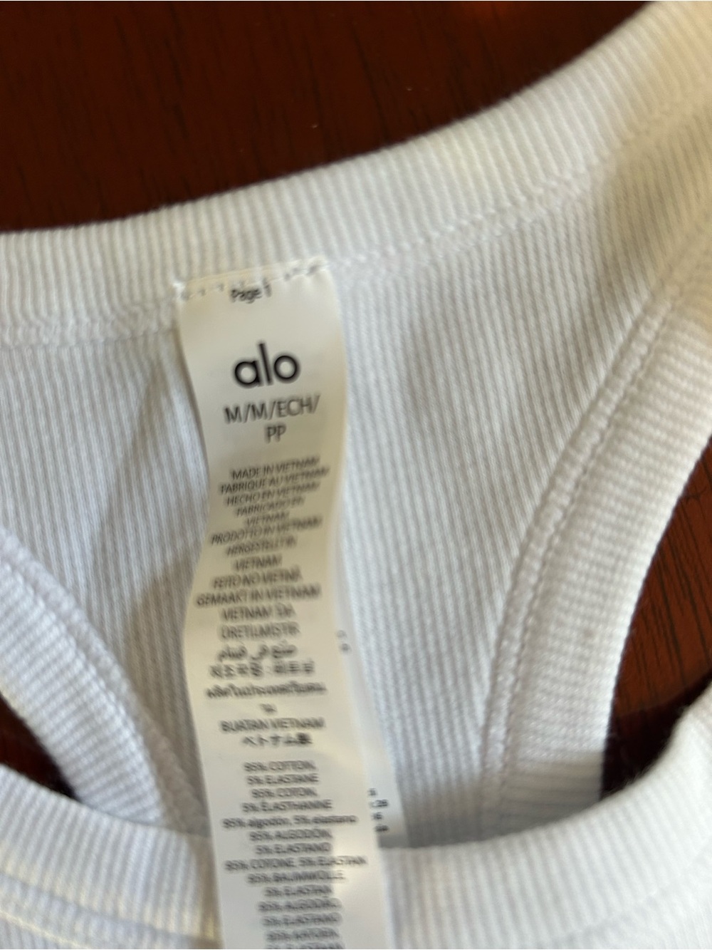 ALO Yoga White Ribbed Cropped Tank - Picture 5 of 5